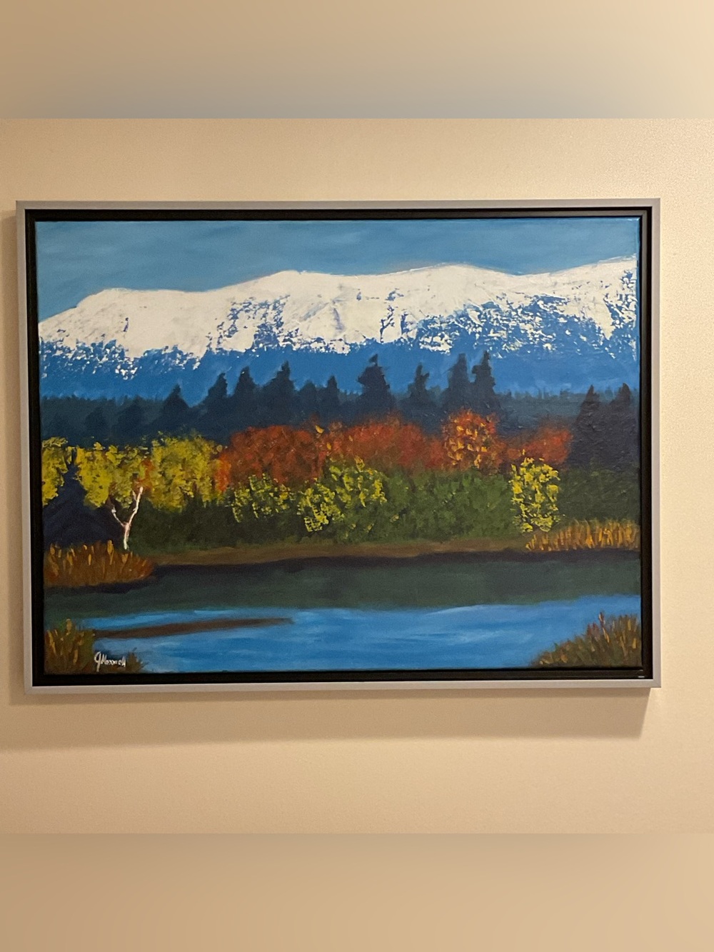 Painting Original Landscape Framed 18 x 24